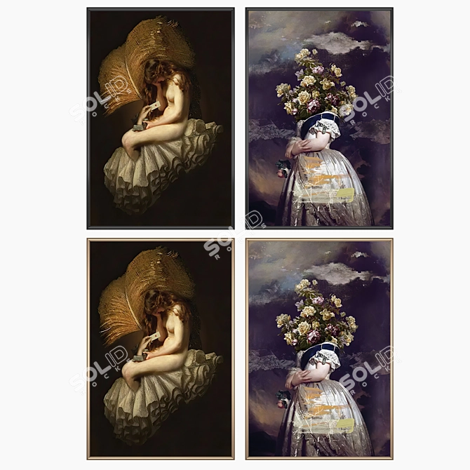 Artwork Set with Versatile Frames 3D model image 2