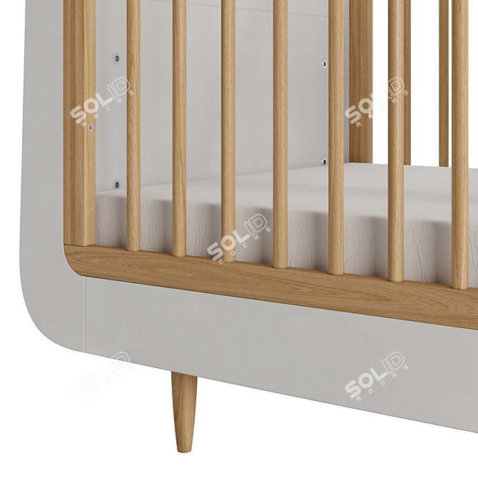 SnuzKot Skandi Cot Bed: Slate 3D model image 2