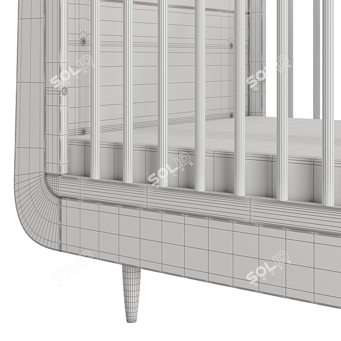 SnuzKot Skandi Cot Bed: Slate 3D model image 3