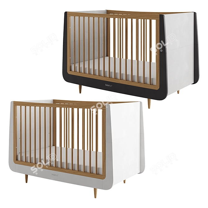 SnuzKot Skandi Cot Bed: Slate 3D model image 6