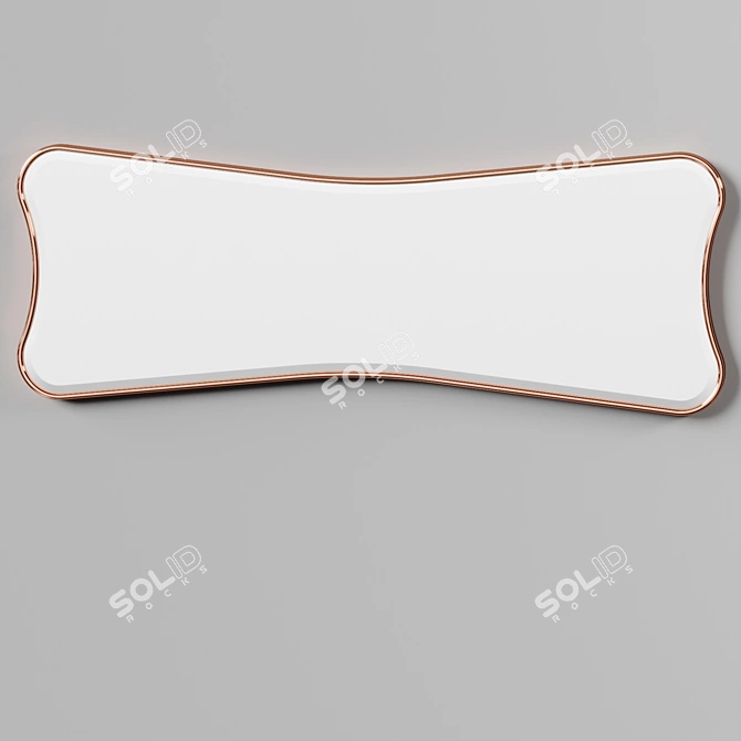 Elegant Butterfly Silhouette Mirror 3D model image 3