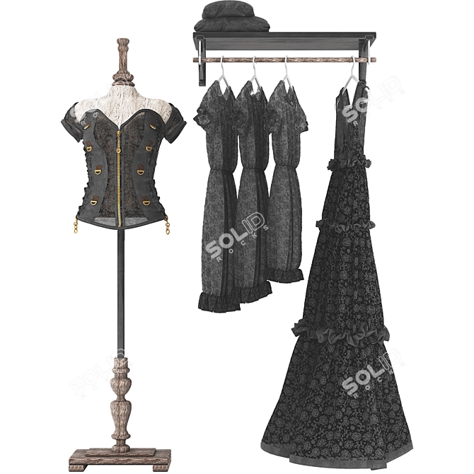 Gothic Sleeveless Clothing Max 2015 3D model image 1