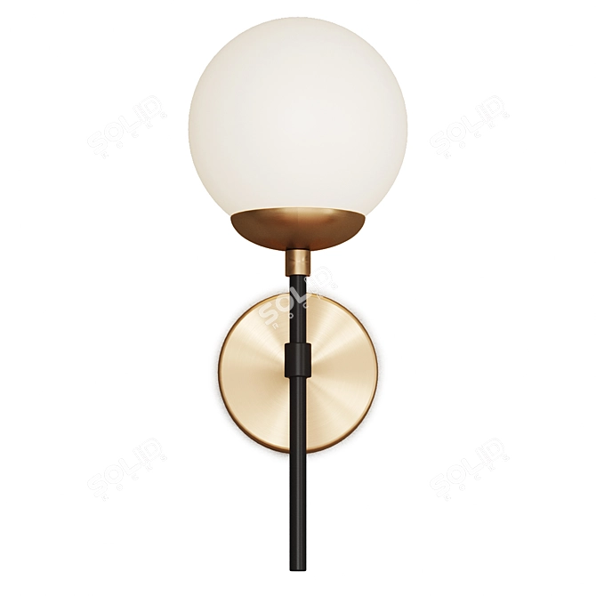 Elegant Bronze Wall Sconce 3D model image 4