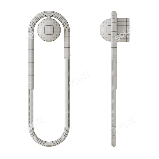 Modern Tube LED Wall Light 3D model image 4