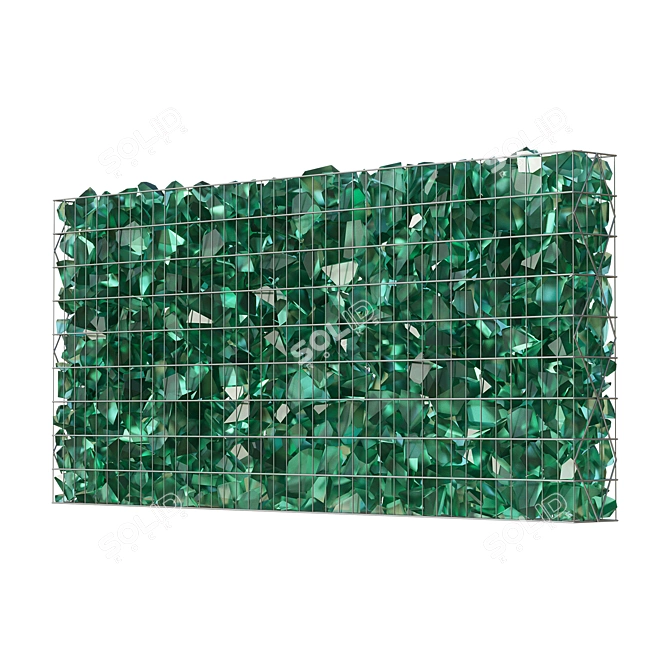  Glass Section Gabion 900х2000 Native 3D model image 1