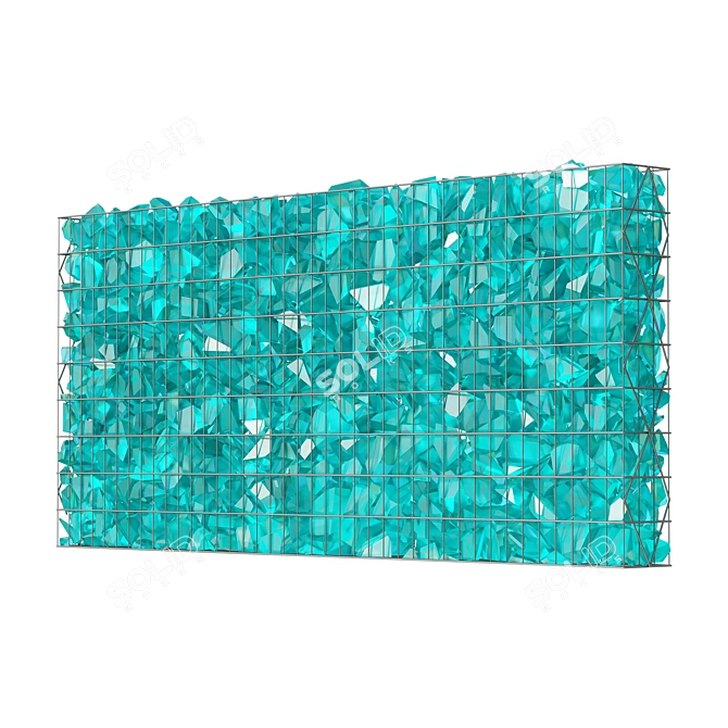  Glass Section Gabion 900х2000 Native 3D model image 2