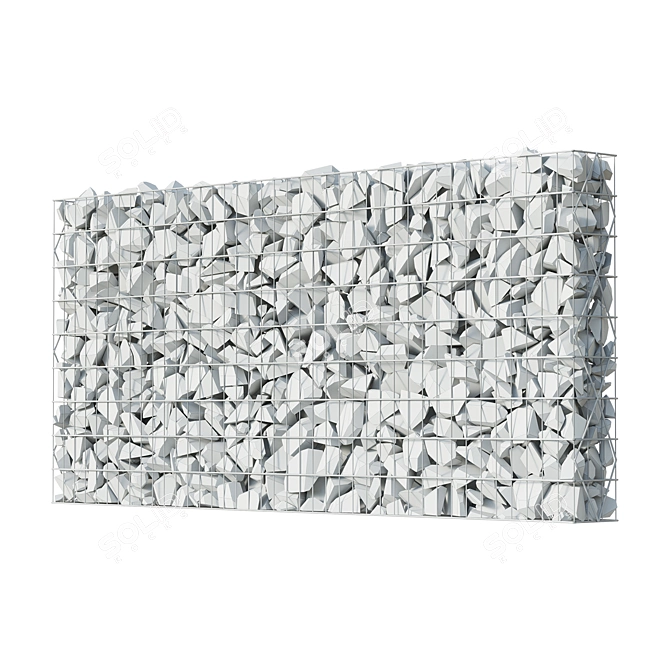  Glass Section Gabion 900х2000 Native 3D model image 3