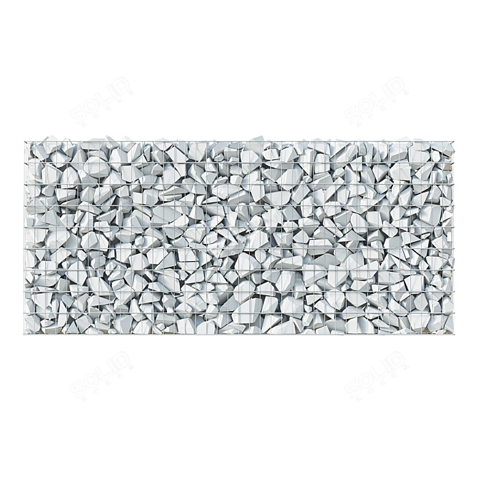  Glass Section Gabion 900х2000 Native 3D model image 6