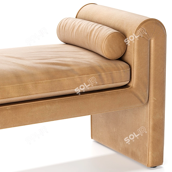 Modern Mitchell Accent Bench in 2 Tones 3D model image 3