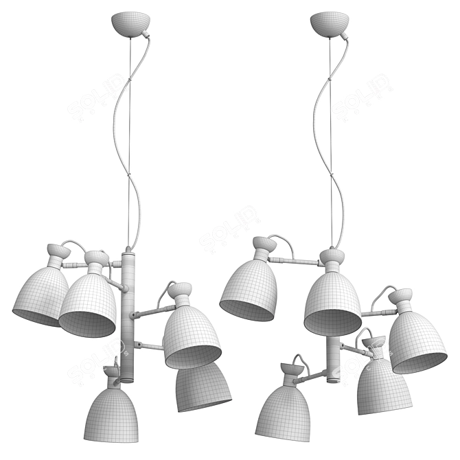 Italian Modern Metal Chandeliers Lumion 3D model image 3