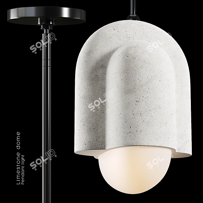 Smooth Capricorn Pendant Light 3D model image 1