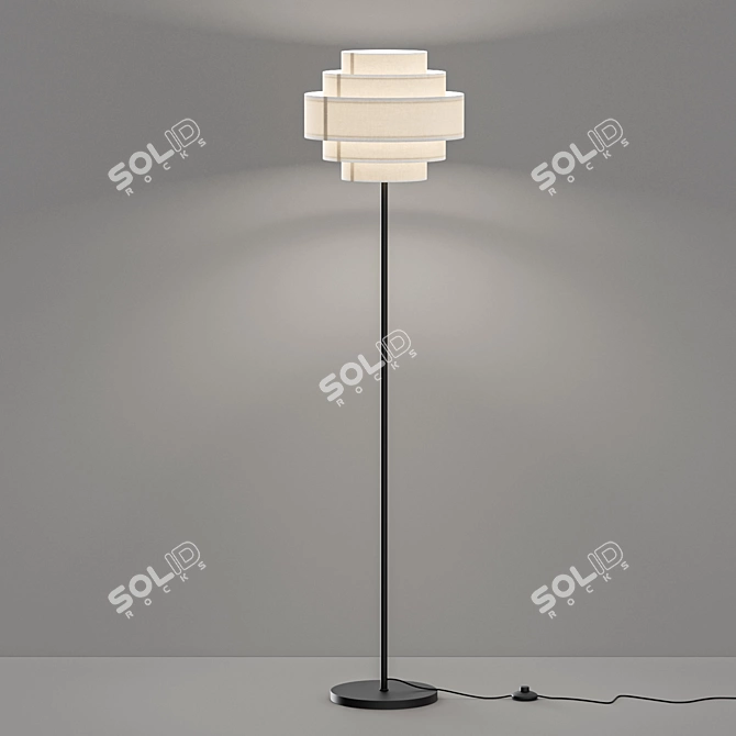 Elegant Miguel Floor Lamp 3D model image 2