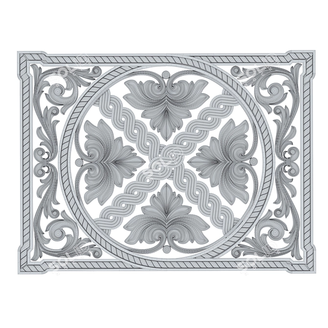 Carved Decor 4 - STL File 3D model image 3