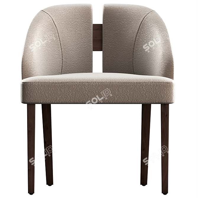 Modern Cahn II Armchair 3D model image 2