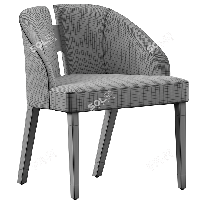 Modern Cahn II Armchair 3D model image 4