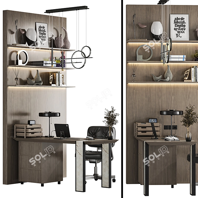 Modern Office Set Bundle 3D model image 1