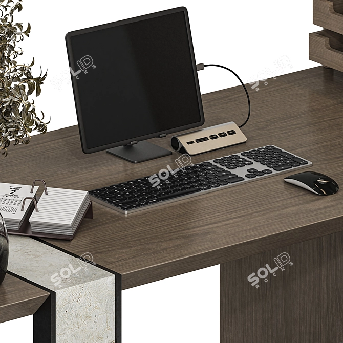 Modern Office Set Bundle 3D model image 3