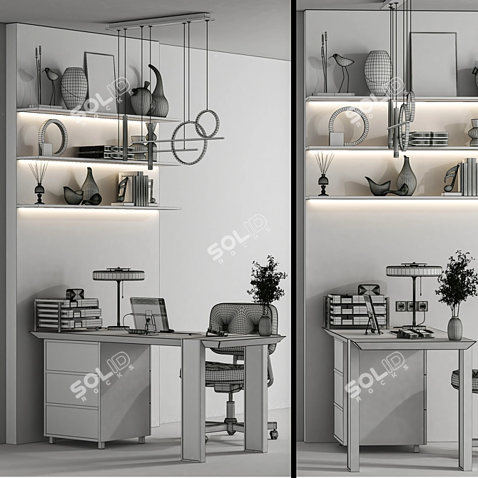 Modern Office Set Bundle 3D model image 4