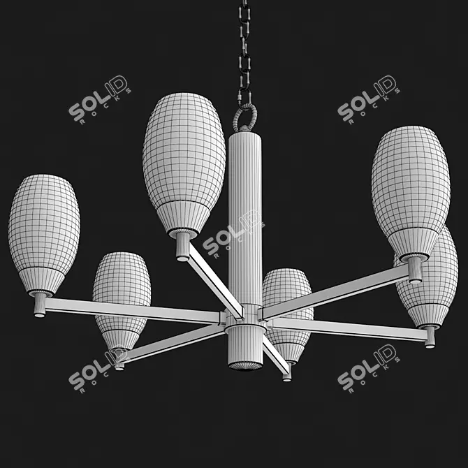 Luxury Crystal Chandelier, 68 cm 3D model image 2