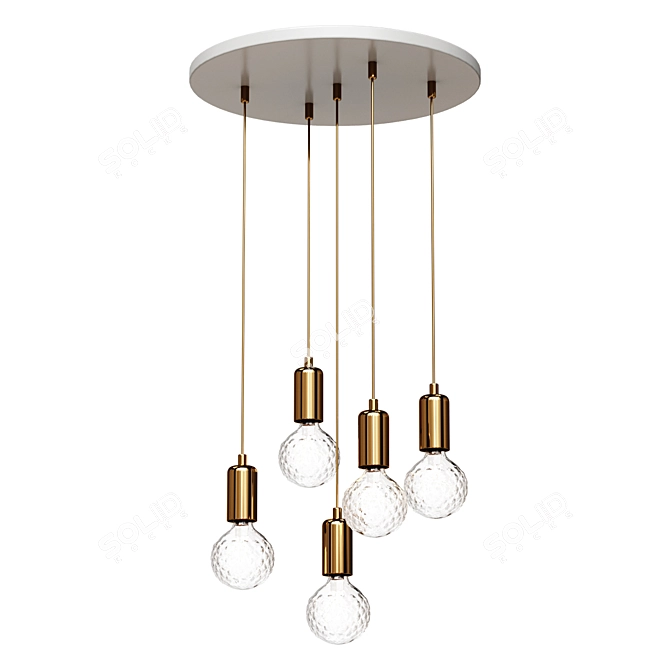 Crystal Bulb Pendant Light 3D model image 1