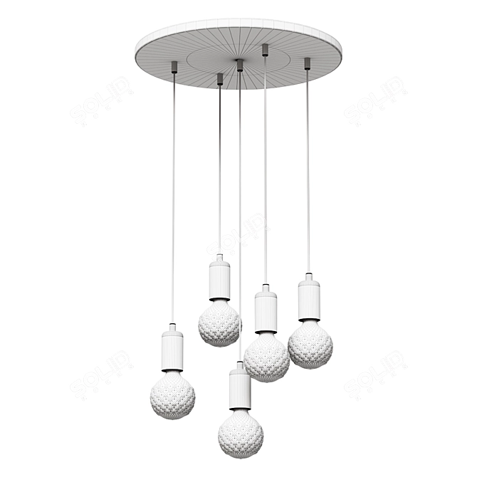 Crystal Bulb Pendant Light 3D model image 2