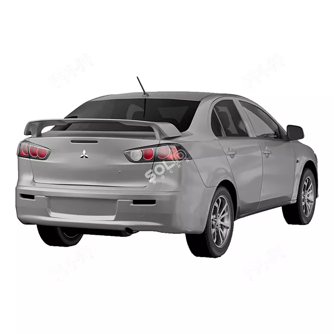 Mitsubishi Lancer 10 3D Model 3D model image 4