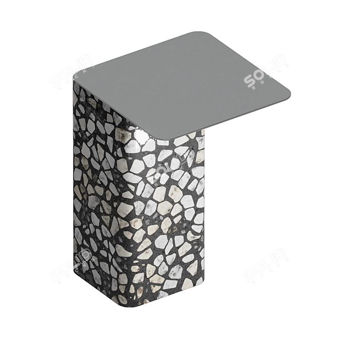 Sleek Stainless Steel Coffee Tables 3D model image 4