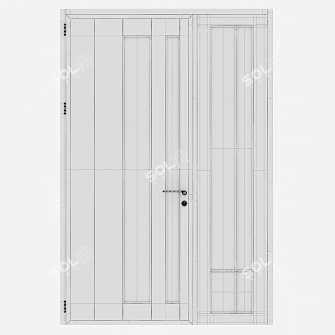 Corona Aluminium Door 3D Model 3D model image 5