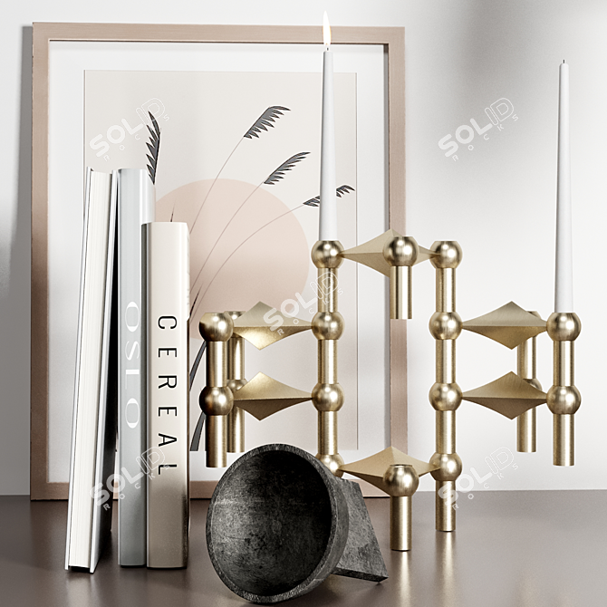 Elegant Decor Set for Interiors 3D model image 2