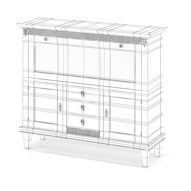 Tosato Cherry Buffet with Illuminated Display 3D model image 4