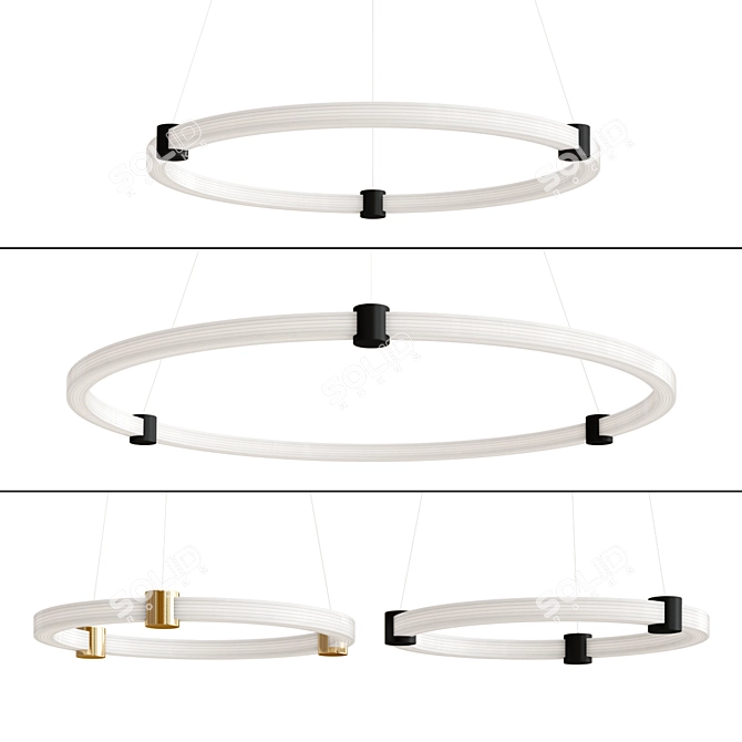 Elegant BRUNI Pendant Lighting Collection 3D model image 1