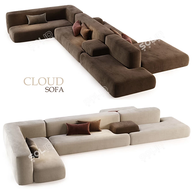 Lemamobili Cloud Sofa: Modular Design 3D model image 1