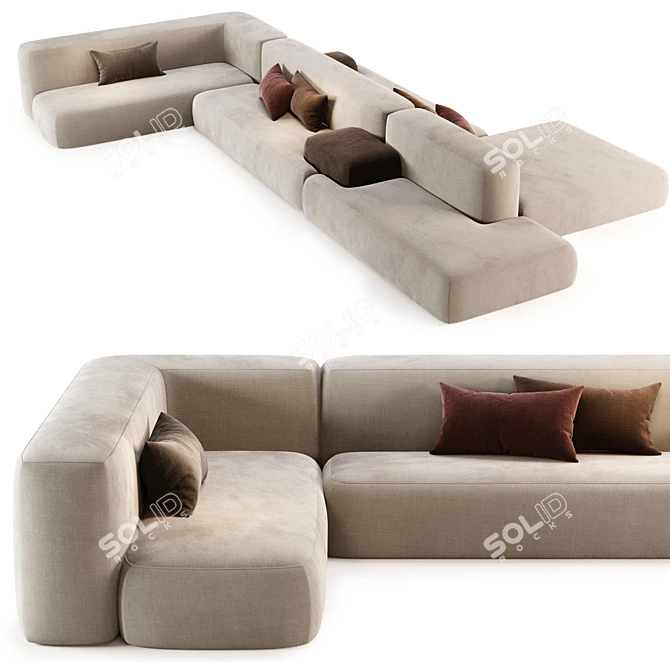 Lemamobili Cloud Sofa: Modular Design 3D model image 4