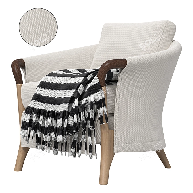 Modern Italian Armchair by Giorgetti 3D model image 1