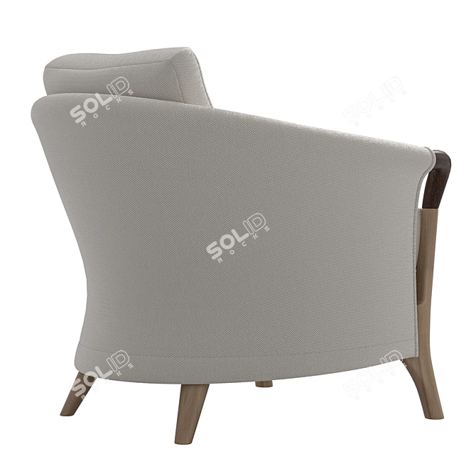 Modern Italian Armchair by Giorgetti 3D model image 2