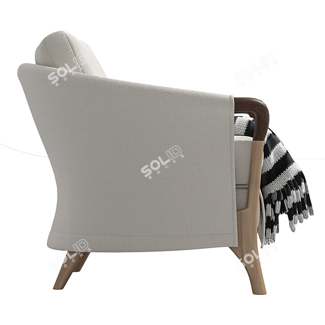 Modern Italian Armchair by Giorgetti 3D model image 3