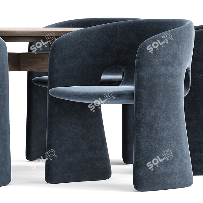 Elegant Dining Set Ensemble 3D model image 2