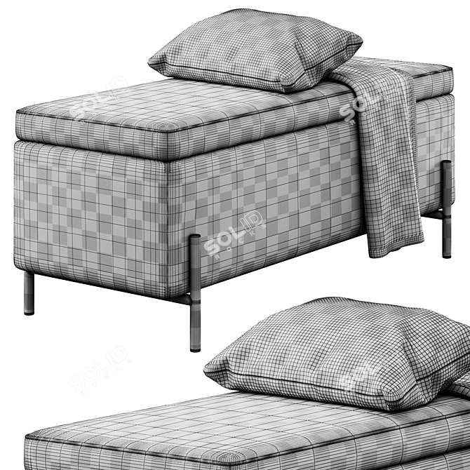 Schmucker Upholstered Storage Bench 3D model image 4