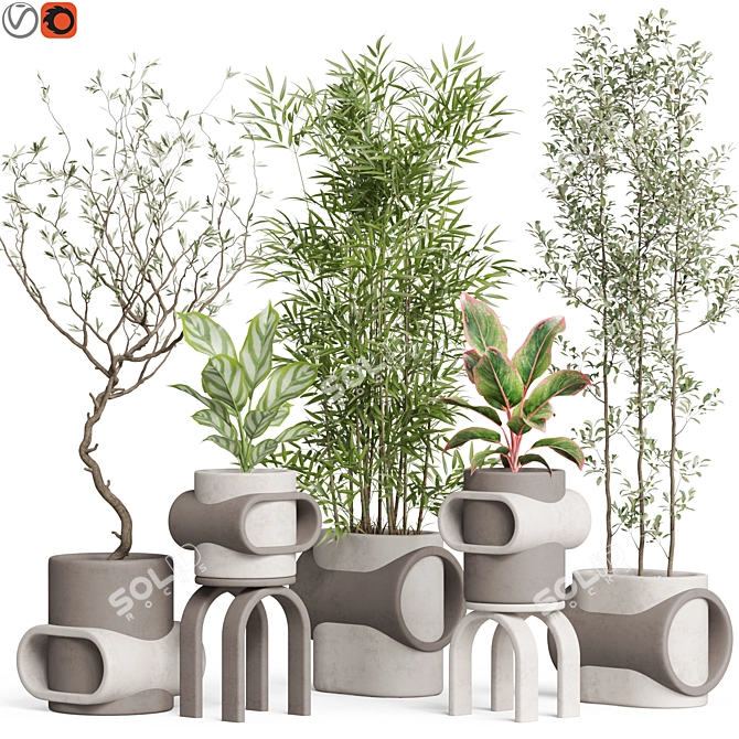 Luxury Flora Set 921 3D model image 1