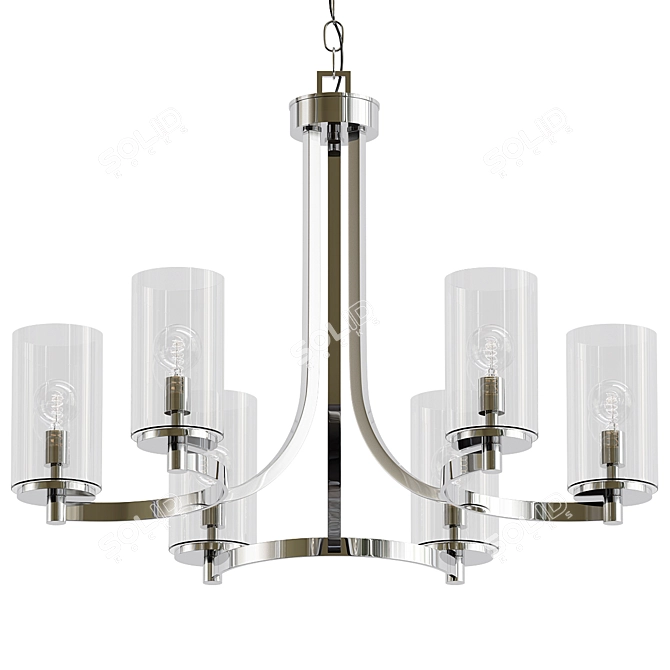 Contemporary Chandelier Fixture Model 3D model image 1