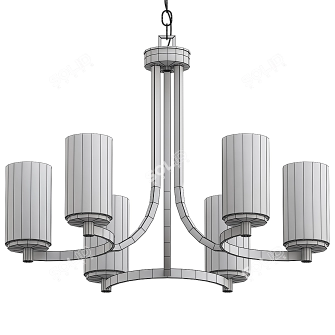 Contemporary Chandelier Fixture Model 3D model image 3