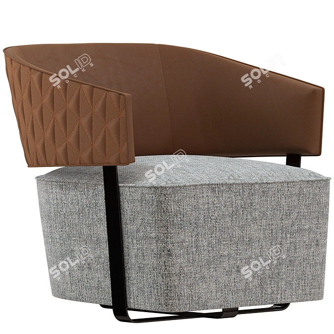 CEPPI HOLLY Armchair: Elegant Comfort 3D model image 2