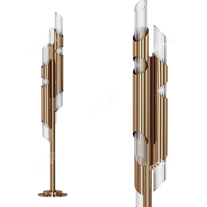 Elegant Draycott Floor Lamp 3D model image 1