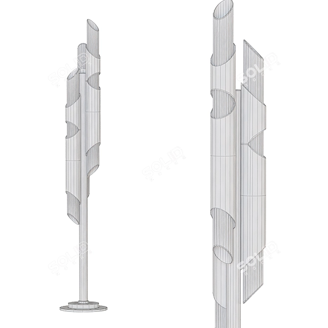 Elegant Draycott Floor Lamp 3D model image 2