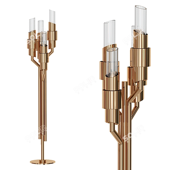 Glamourous Constellation-Inspired Tycho Lamp 3D model image 1