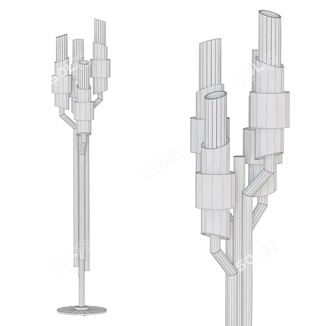 Glamourous Constellation-Inspired Tycho Lamp 3D model image 2