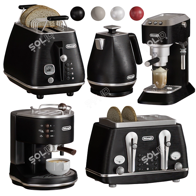 Delonghi Kitchen Appliance Set 3D model image 1