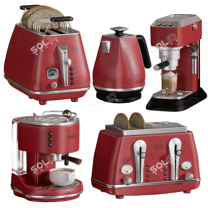 Delonghi Kitchen Appliance Set 3D model image 2