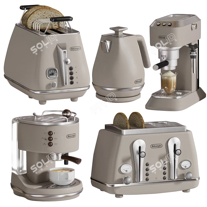 Delonghi Kitchen Appliance Set 3D model image 3