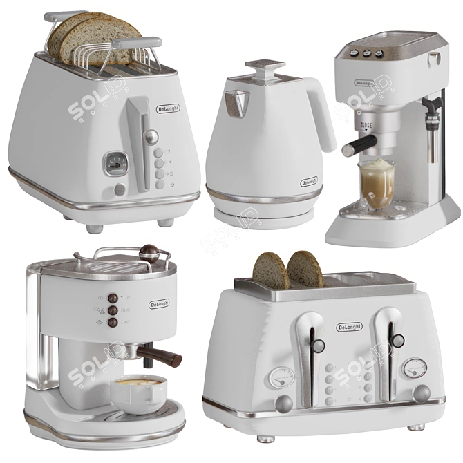 Delonghi Kitchen Appliance Set 3D model image 4